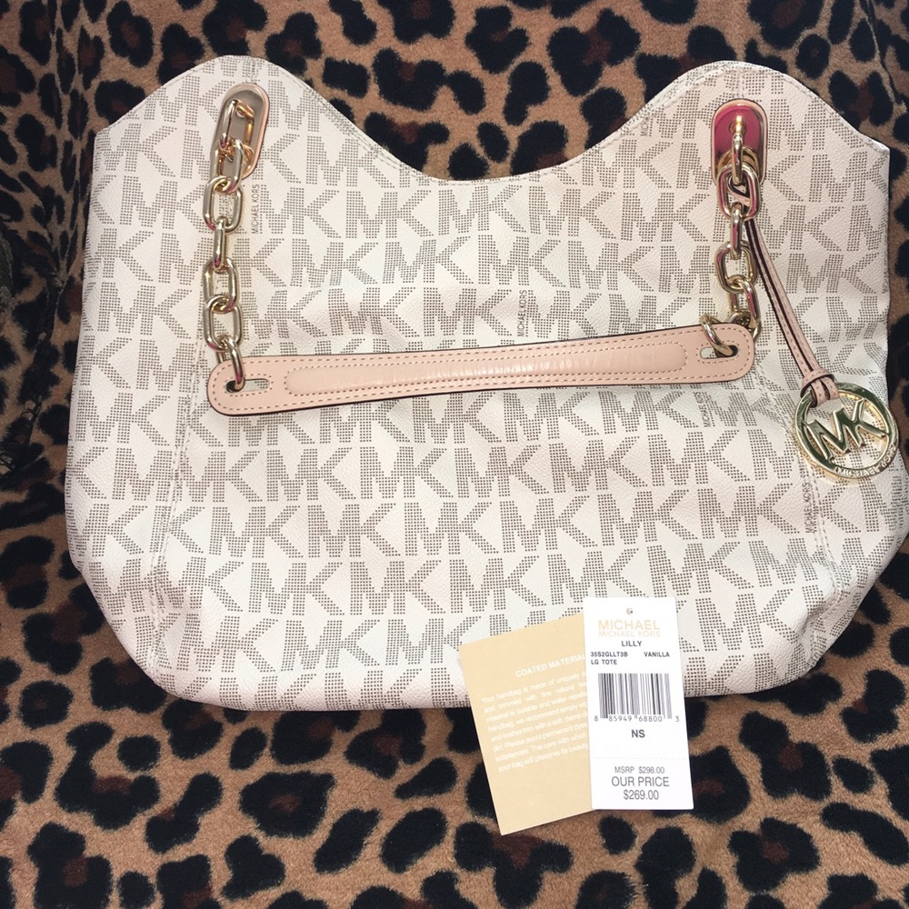 Large "Lilly" Michael Kors Vanilla Tote