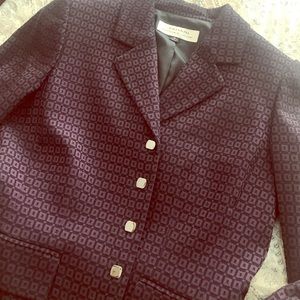 Tahari suit. Purple and black.