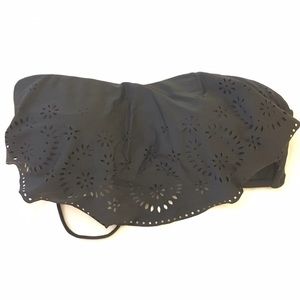 Target black laser cut bandeau bikini