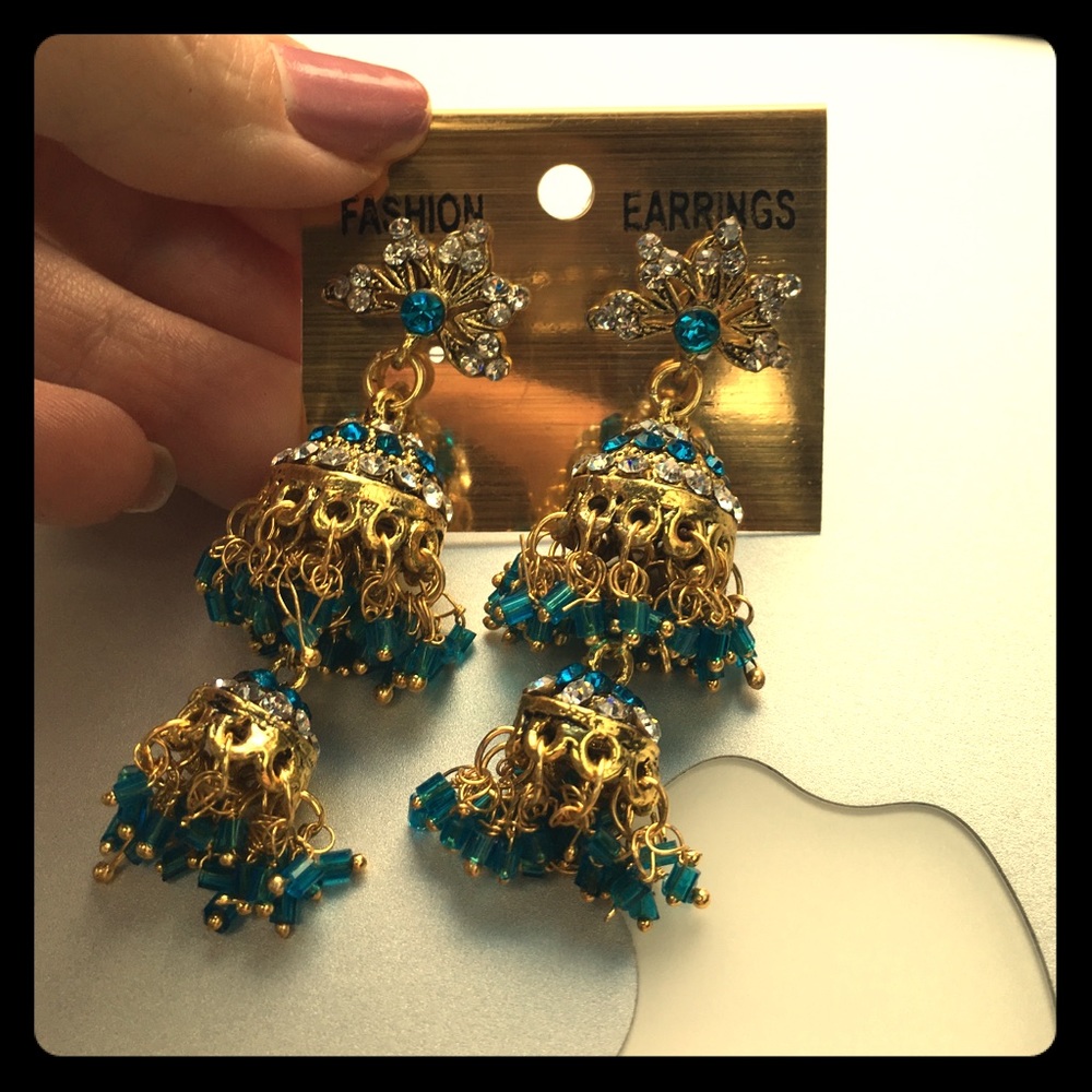 Indian Fashion Jewelry Earrings NWT