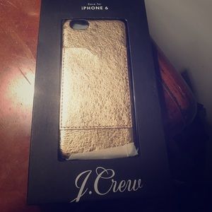 Gold iPhone 6 cover with pocket from J. Crew