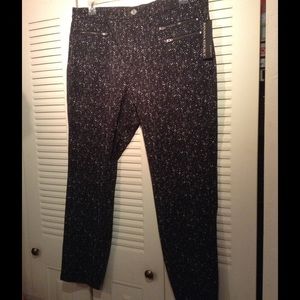Black Print Sloan Pants
