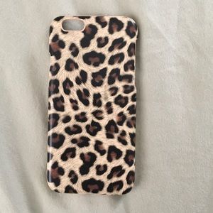 Plastic leopard print iPhone 6 case.