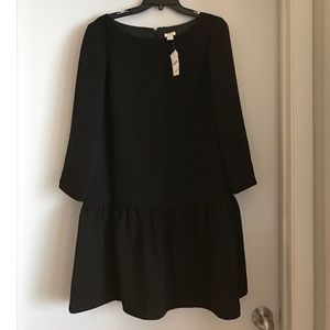 Black J. Crew peplum dress.