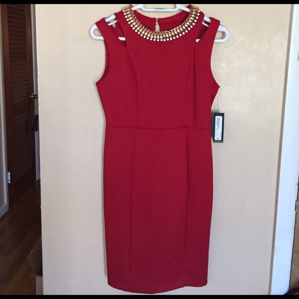 Red sleeveless Worthington dress