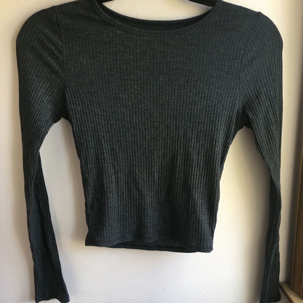 Hollister navy blue crop top