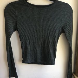 Hollister navy blue crop top