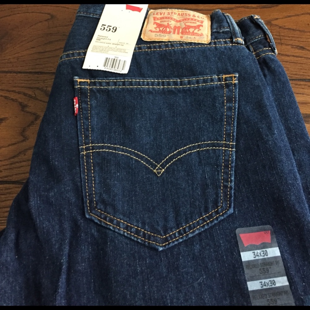 Men's Levi 559 jeans relaxed straight fit 34x30
