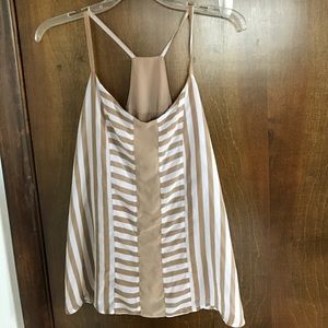 Flowy, striped, racer back tank