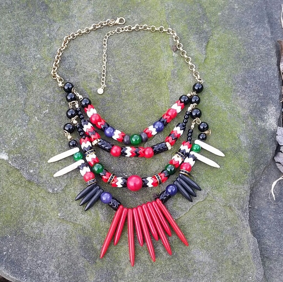 Fabulous Tribal Statement Necklace - Picture 3 of 3