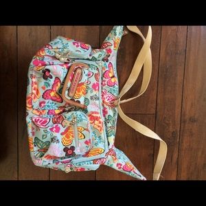 NWOT Lilly Bloom Hobo Purse with Butterfly Pattern
