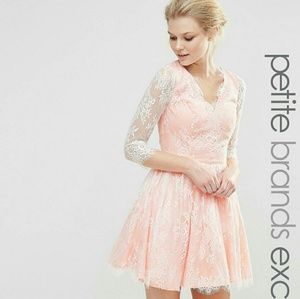 Pink lace chi chi prom dress