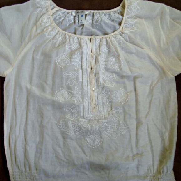 Dress Barn Tops - Embroidered Peasant Blouse Dress Barn Tops - Embroidered Peasant Blouse