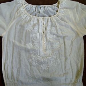 Dress Barn Tops - Embroidered Peasant Blouse Dress Barn Tops - Embroidered Peasant Blouse