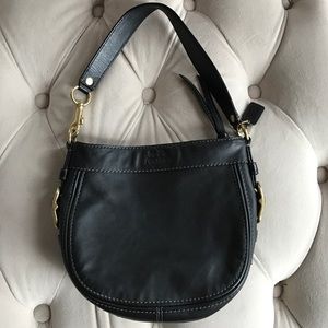 Black leather Coach purse