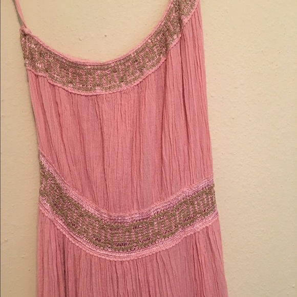 NWOT Gorgeous powder pink Greek dress. 100% cotton