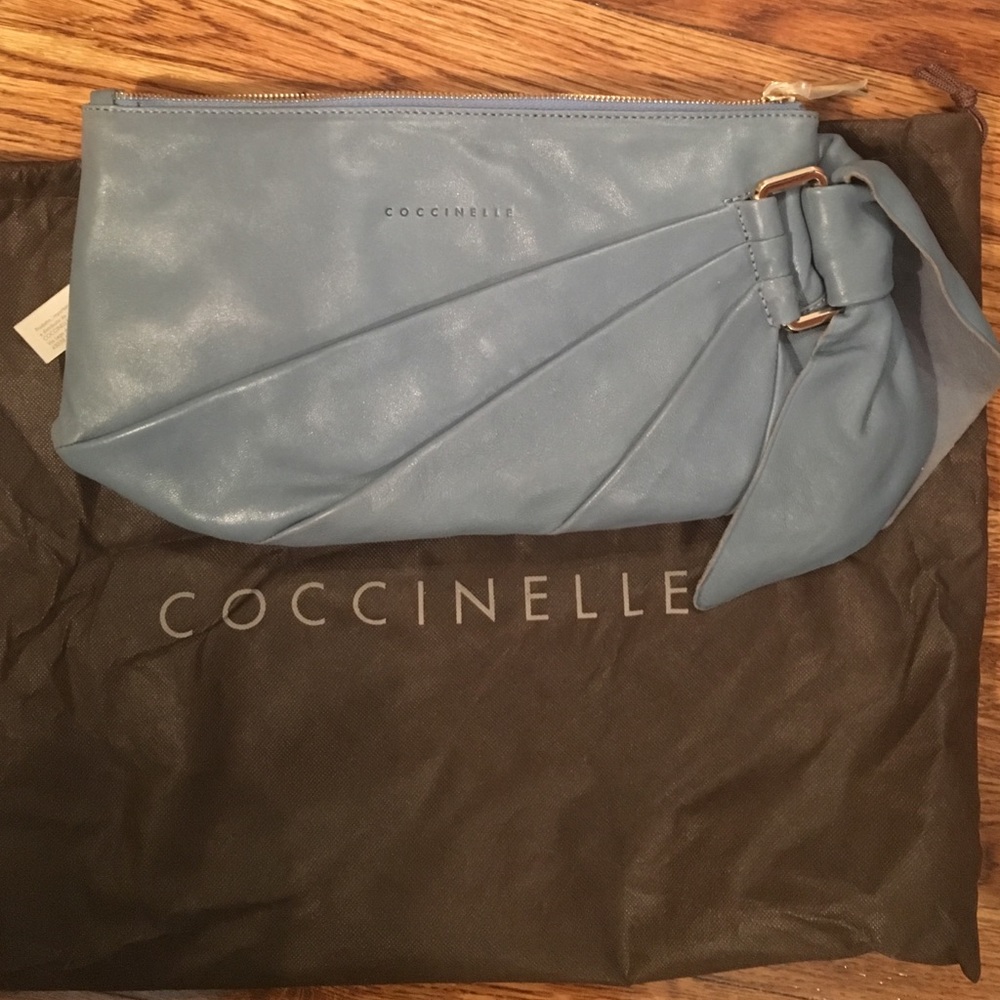 NWT COCINELLE Slate blue clutch bag - never used!