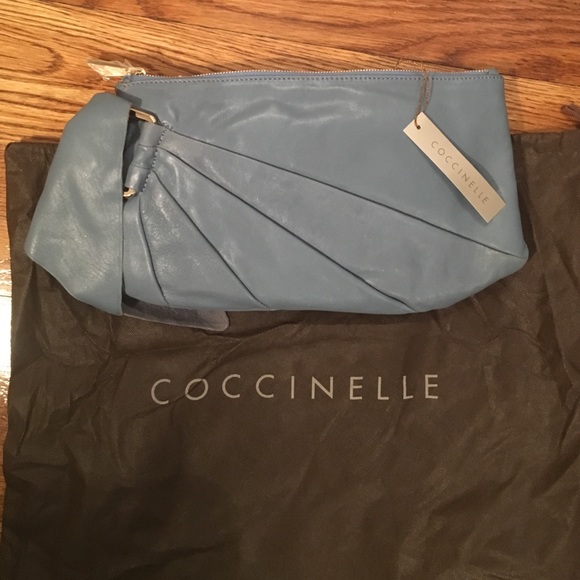 NWT COCINELLE Slate blue clutch bag - never used!
