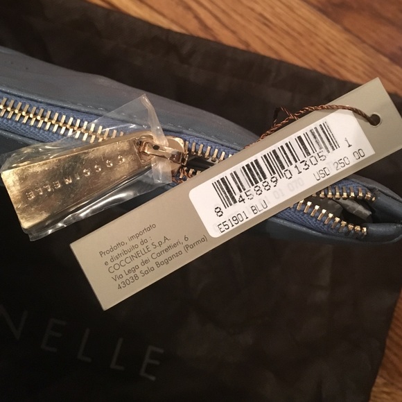 NWT COCINELLE Slate blue clutch bag - never used!