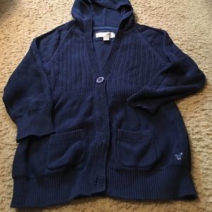 American Eagle navy hooded sweater
