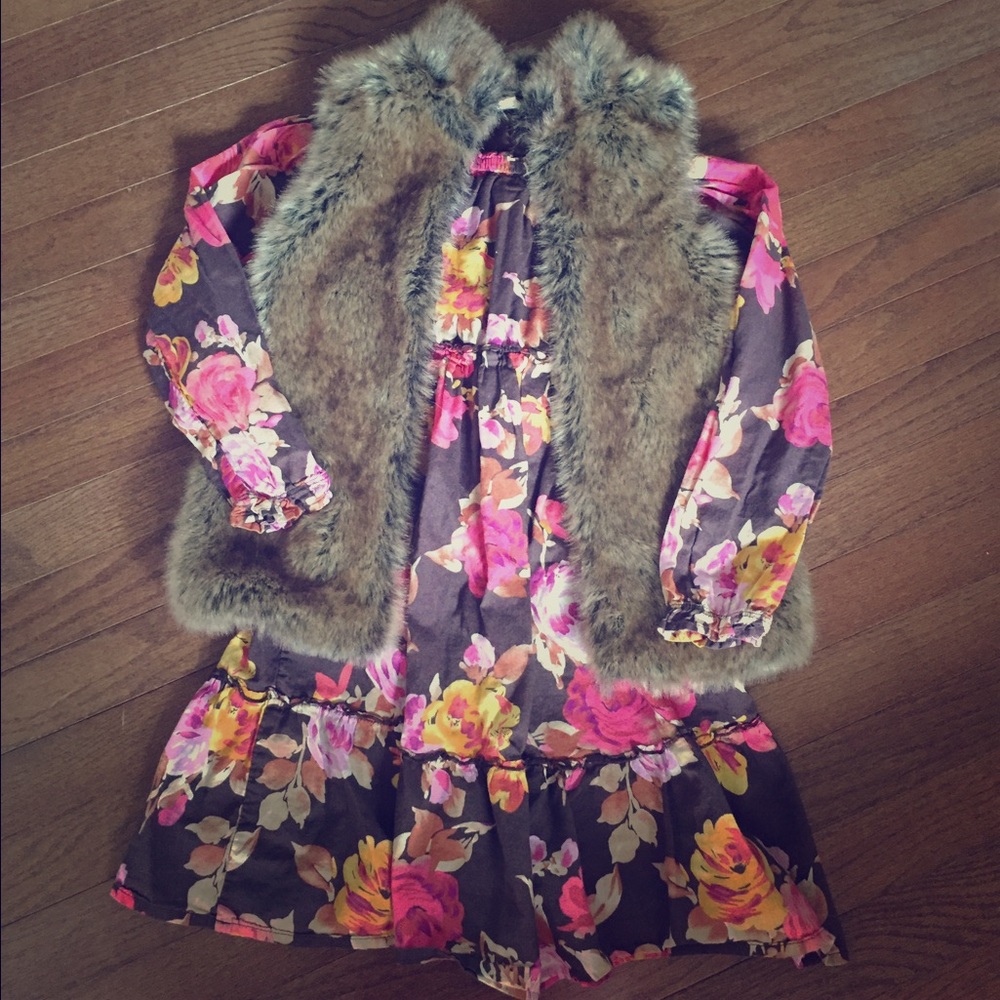 Land's End Girls set *dress & vest*