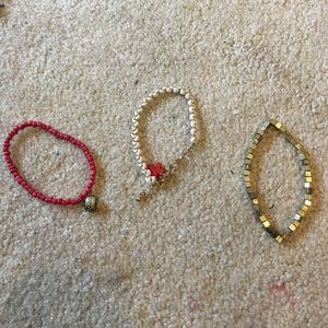 Set of three bracelets
