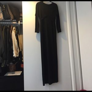 Zara elegant long dress w plunging backNWT