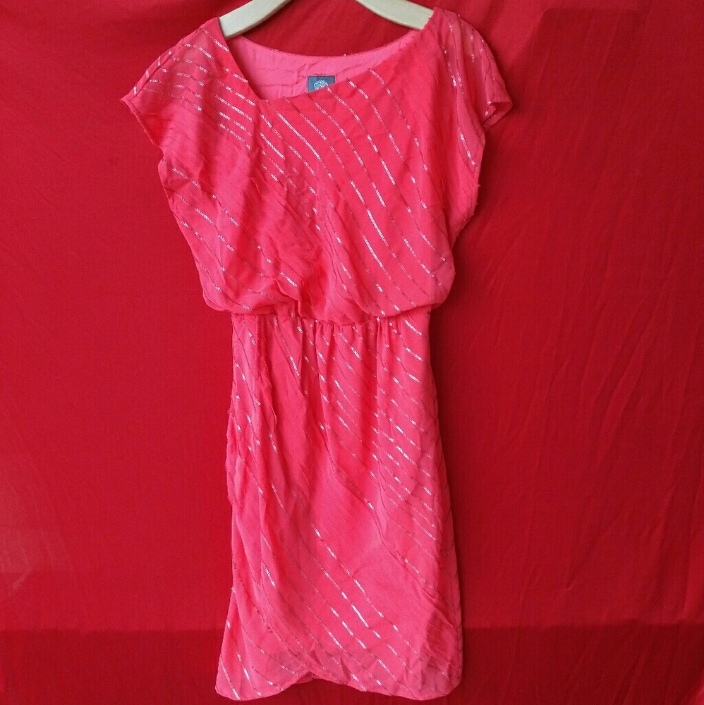 vince camuto sequin detail dress pink