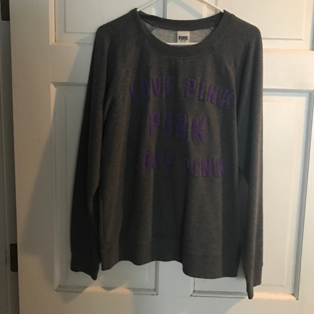 Pink oversize crewneck sweatshirt