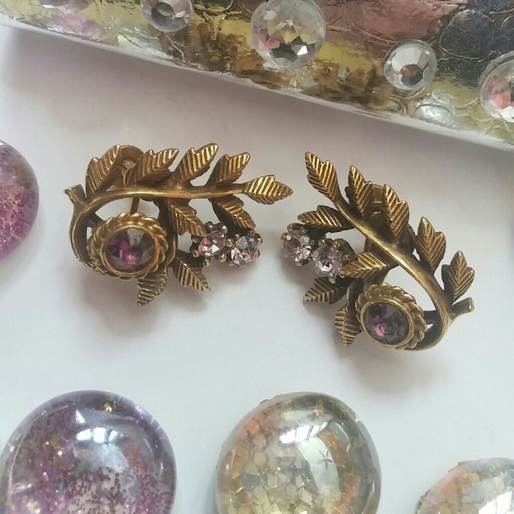 Antique Coro earrings - Picture 2 of 4
