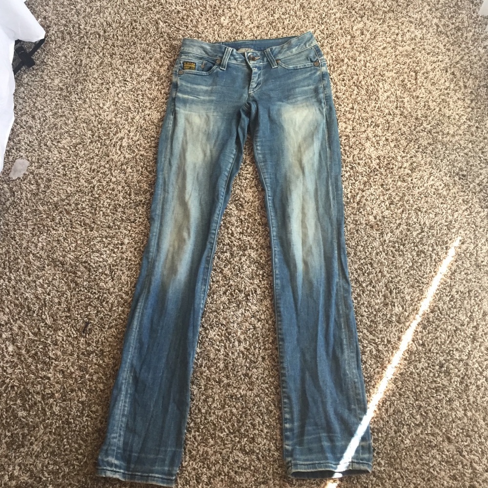 G star faded denim jeans