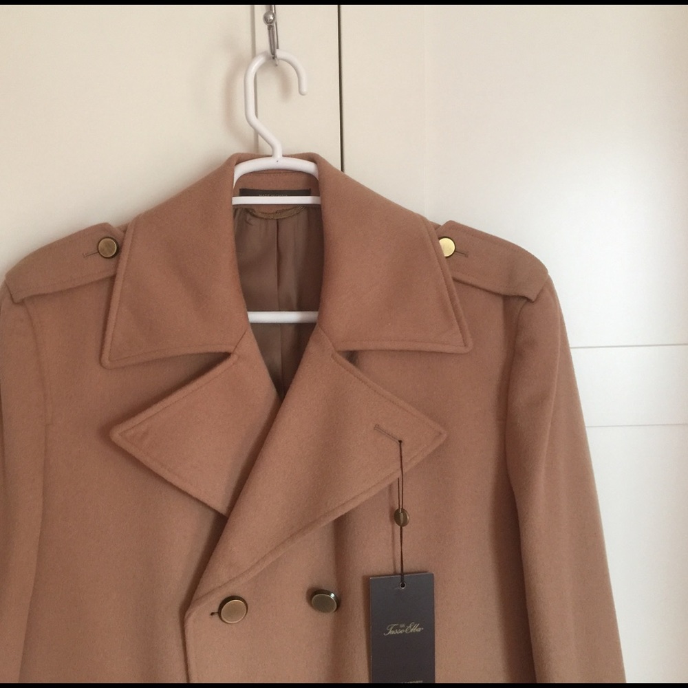 Macy's Tasso Ella Men's Wool-Cashmere Coat - Picture 3 of 7
