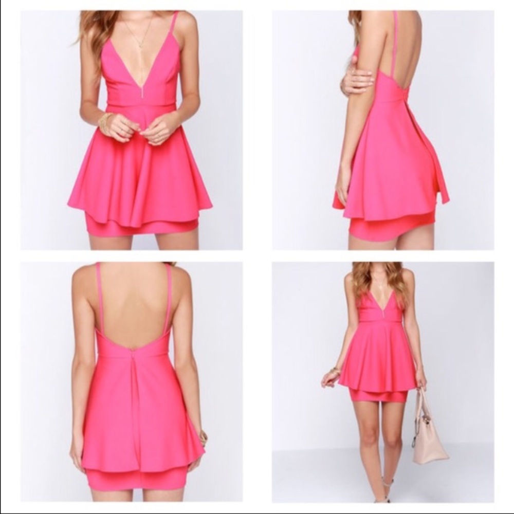 Gorgeous Lulu's pink peplum dress