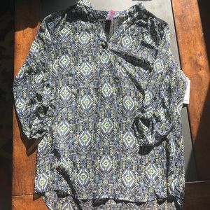 Sheer patterned blouse