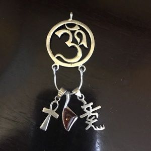 Sterling Silver Ohm Pendant