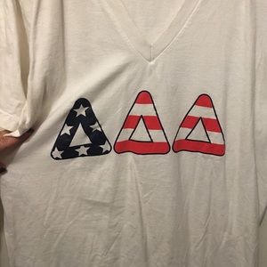 American flag tri delta letters