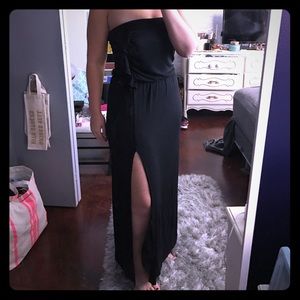 Black Strapless Maxi Dress