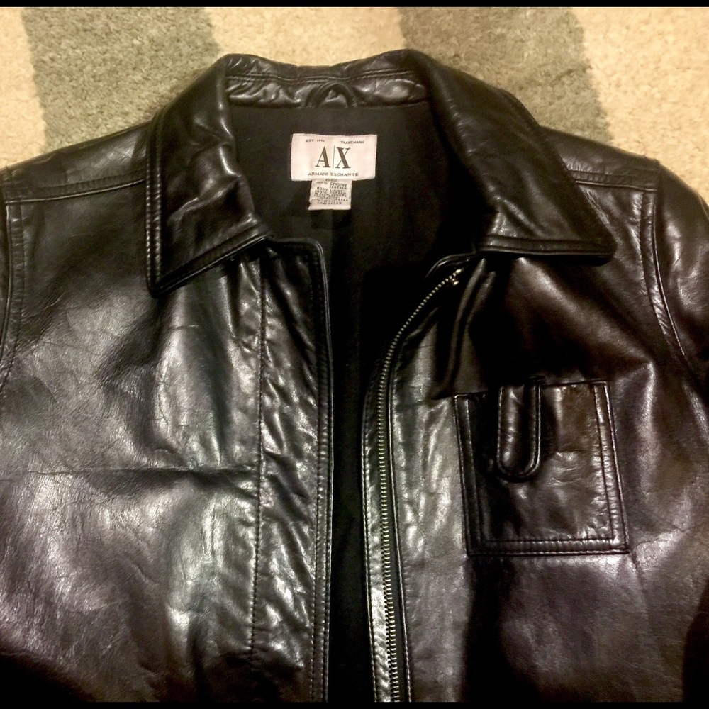 Additional pictures of Black Leather AX Jacket