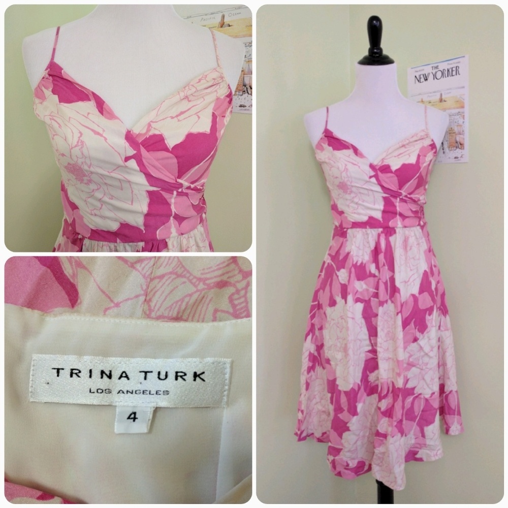 Trina Turk rose floral dress