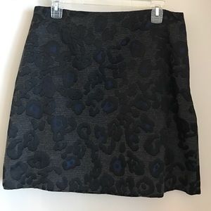 Dark leopard print short skirt