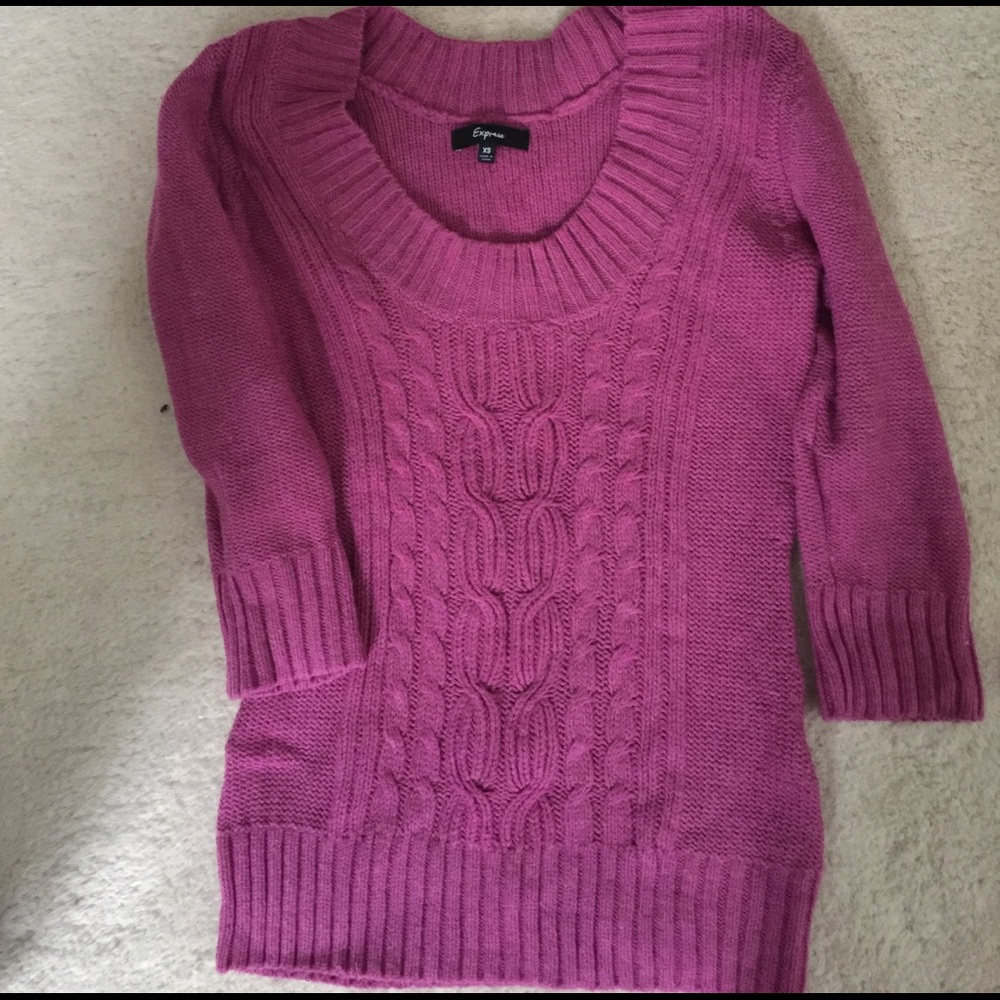 Express 3/4 sleeve pink sweater. SizeXS