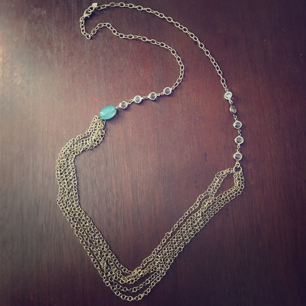 Banana Republic Beaded Chain Long Necklace