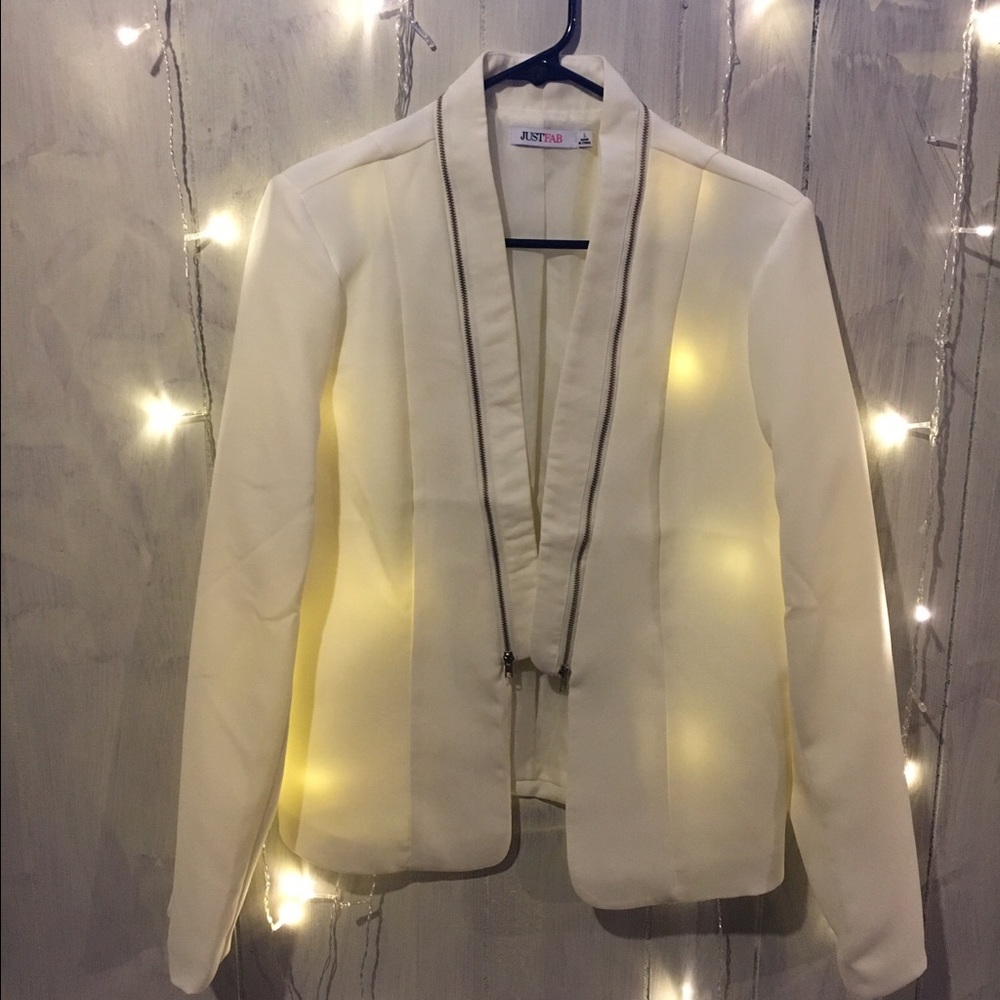 JustFab Zipper Detail Blazer