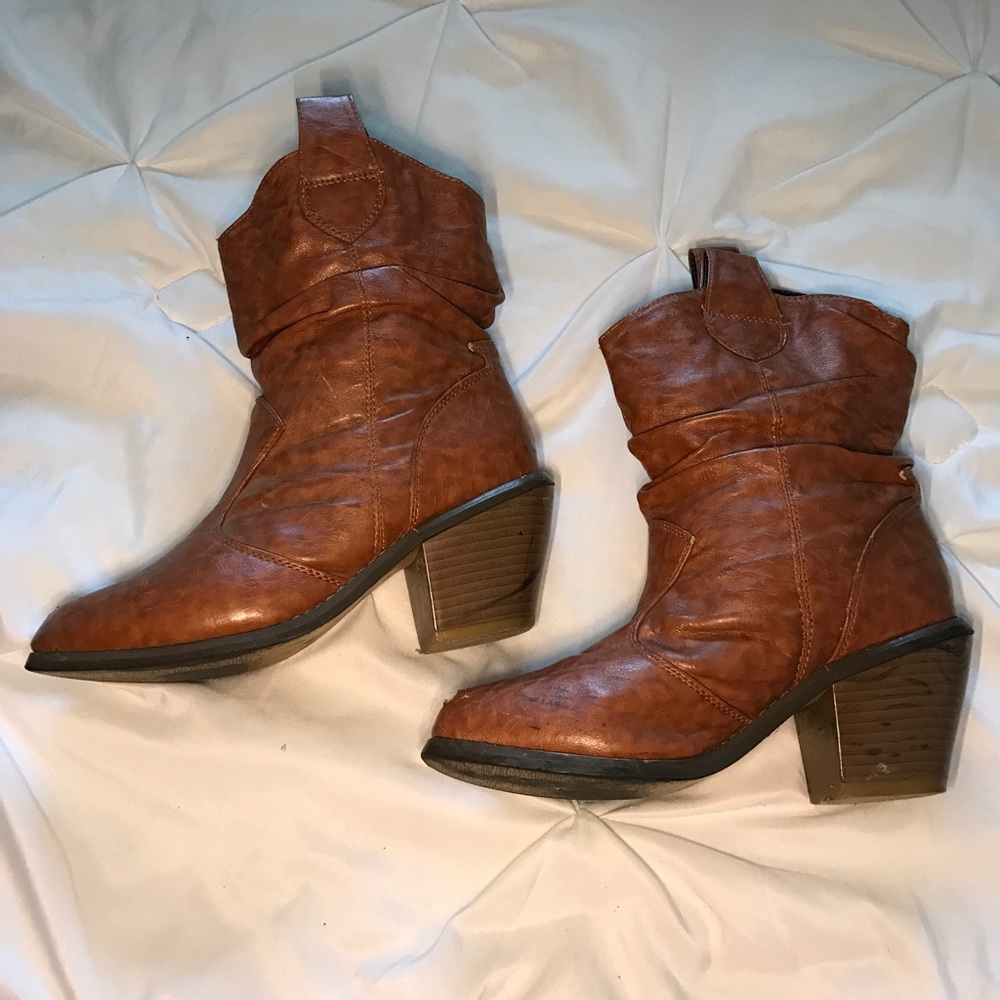 Western Cowboy Brown Boots