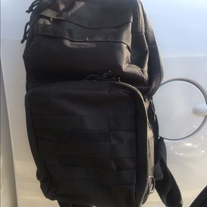 Rugged hiking backpack with front straps