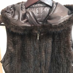 Real Fur Hooded Vest