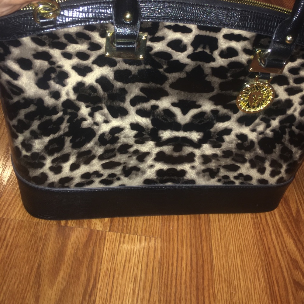 Anne Klein leopard print purse