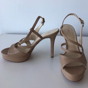 Nine West Nude High Heel Sandals