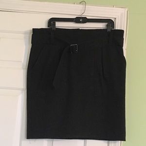 Burberry Brit Belted Woolen Skirt Sz14