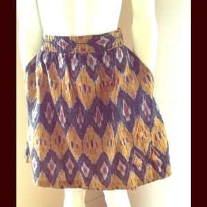 Patterned elastic band skirt!